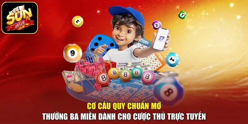 Cơ cấu quy chuẩn mở thưởng ba miền dành cho cược thủ trực tuyến
